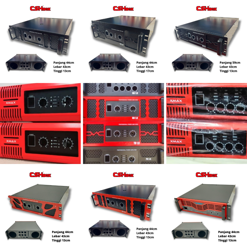 Box Power Amplifier CSH Ukuran 3u Seri (GB 1.8, TD 1.8, CR 1.8, PA 1.8, AB 1.8, PX 5000, XLI 3500, X