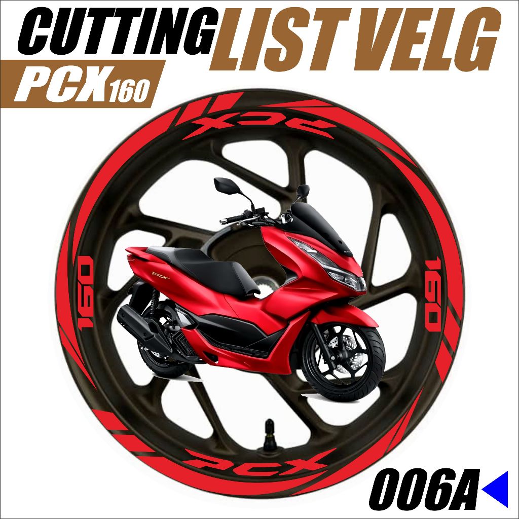 Stiker cutting Velg all new pcx 160 honda 2021 SAMPAI 2024