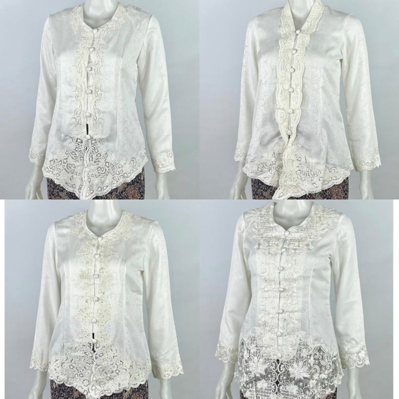 NEW  Sircinta Atasan Kebaya Bordir Jadi Putih, BW Kebaya Encim Bordir Tasikmalaya Kebaya Sunda