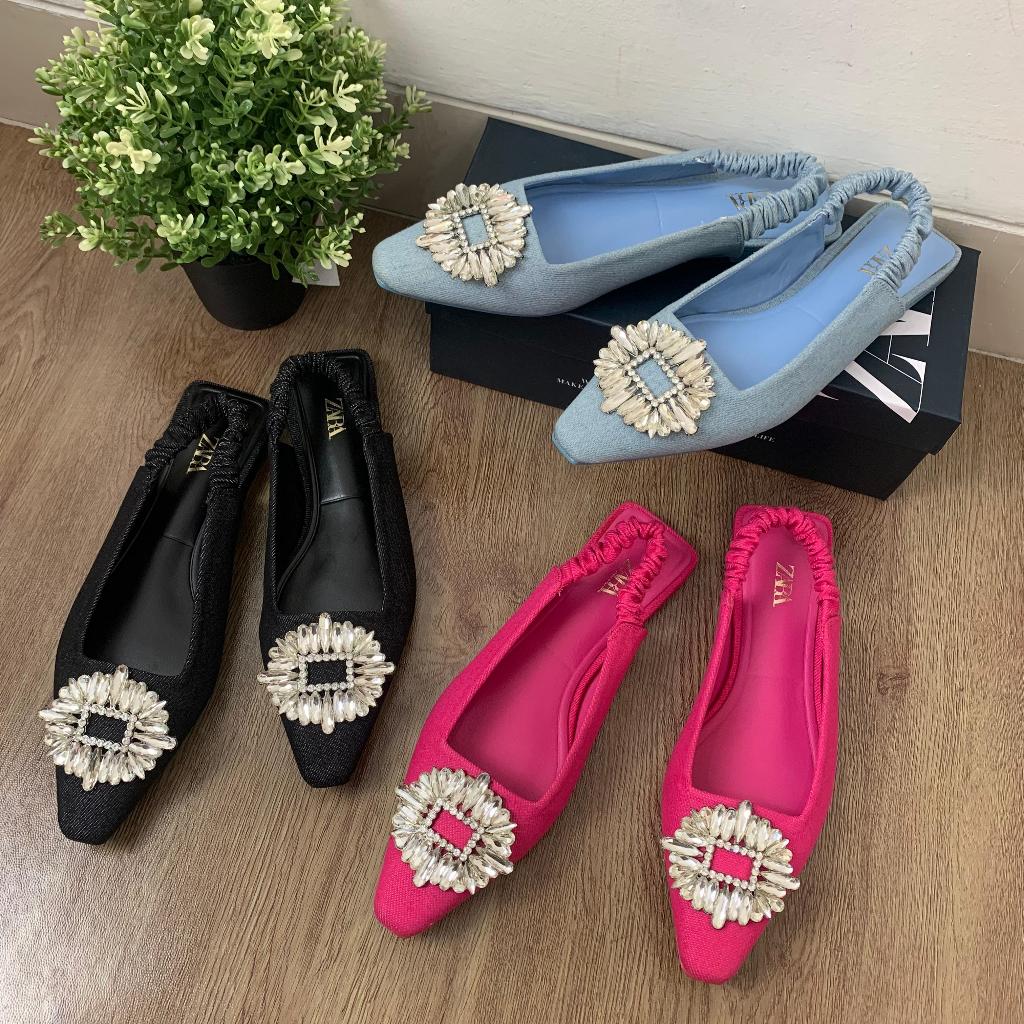 SUPER SALE  SEPATU WANITA ZS-3428 FLAT | SANDAL TEPLEK | FLAT SHOES | SEPATU FLAT |SEPATU TEPLEK