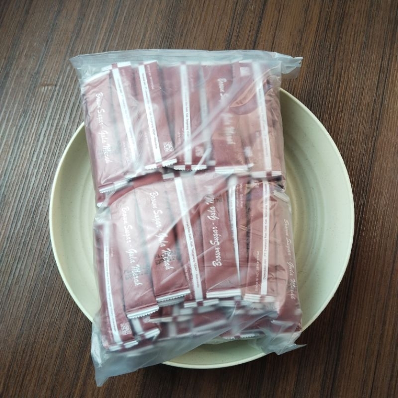 

Brown Sugar Sachet Stik Gula Merah Premium per 6 gram Cocok untuk Cafe Restoran Hotel isi 125pcs