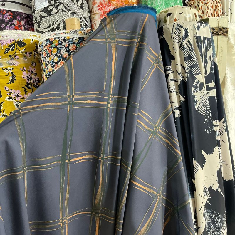 Kain ZaraCrepe - Zaracrepe Motif kotak kotak - Kain gamis & blouse | harga per setengah meter