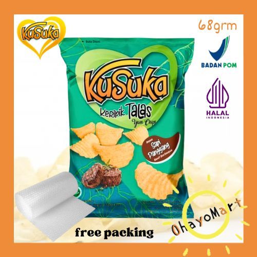 

Kusuka Keripik Talas rasa Sapi Panggang /Yam Chips Beef barbeque 68grm