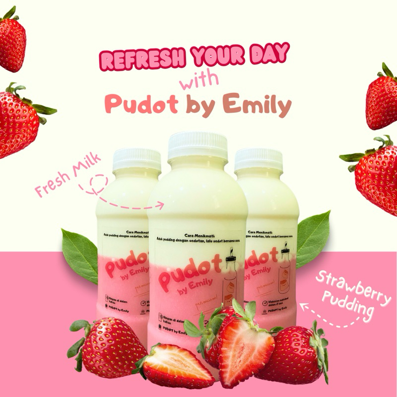 

PUDOT by Emily (Strawberry) | Minuman Puding Sedot Susu Segar