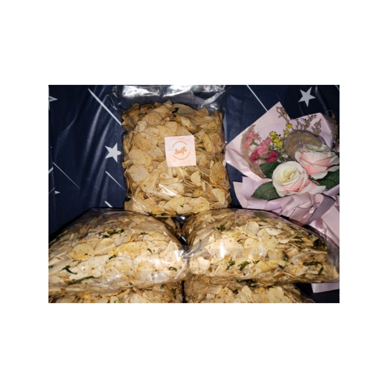 

Basreng pedas daun jeruk/camilan pedas/snack enak