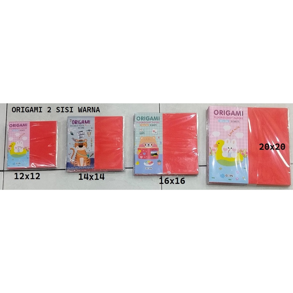 

KERTAS LIPAT 2 SISI / Origami Warna Bolak Balik 2 Sisi (MURAH)