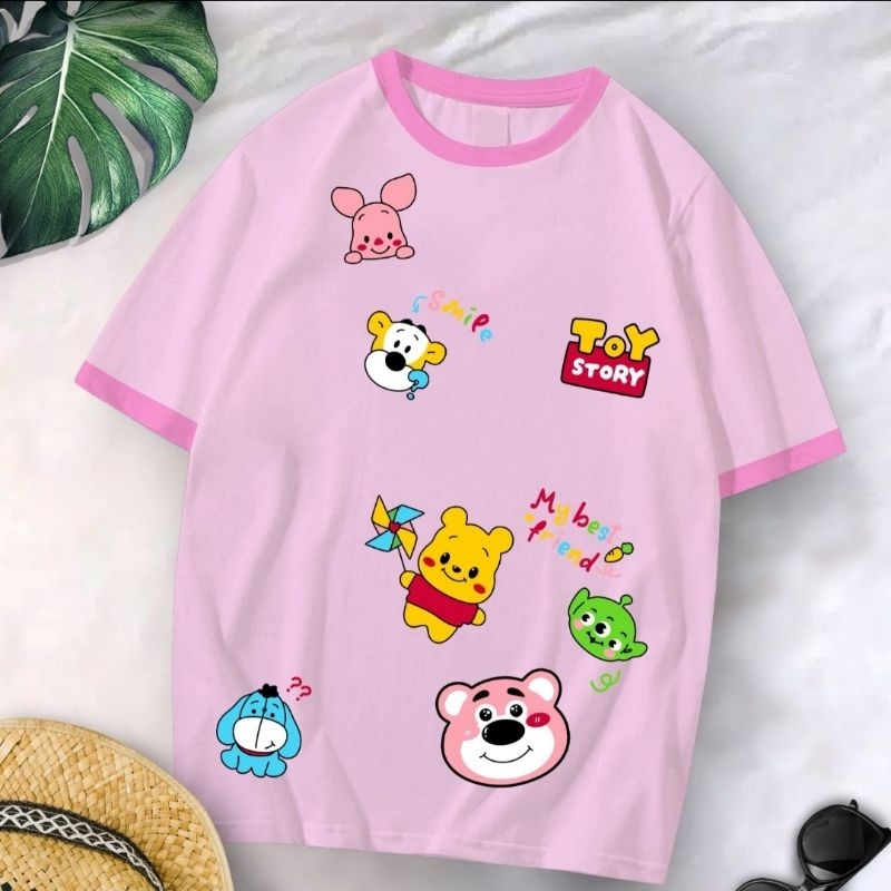 KAOSLAGI Kaos Karakter Wanita Kaos Pooh Kaos Pooh Wanita Kaos Lucu Wanita Kaos Pooh Dewasa Unisex