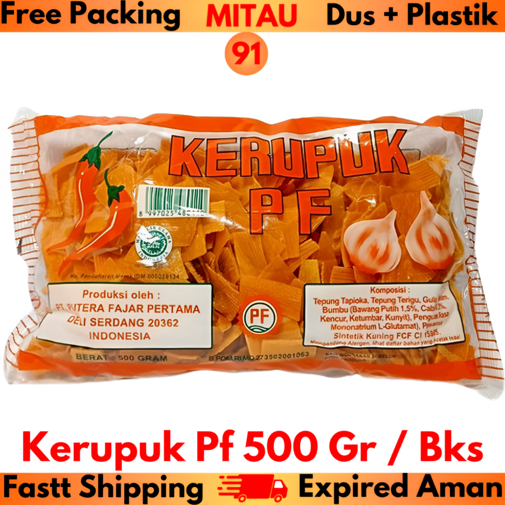 

Kerupuk PF 500gr/Bks Beli 6 sd 12 Bks Lebih Murah