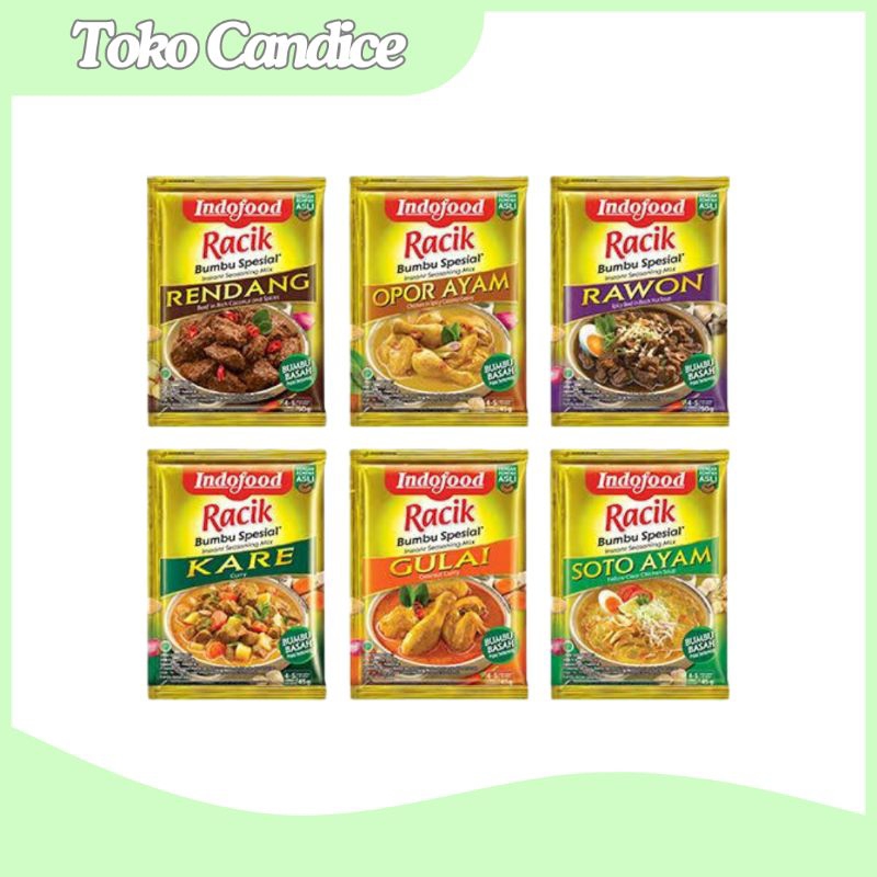 

Racik Bumbu Basah 45 Gr All Varian (Opor Ayam/Rawon/Gulai/Gule Daging/Kare/Soto Ayam) 1 pcs