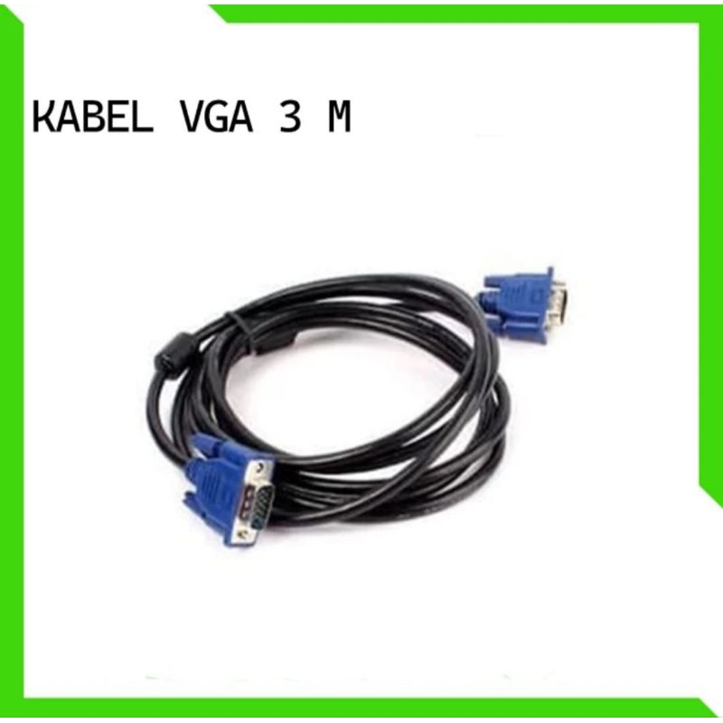 Kabel VGA to VGA 3M / Cable VGA to VGA Standar 3Meter / kabel VGA 3 Meter