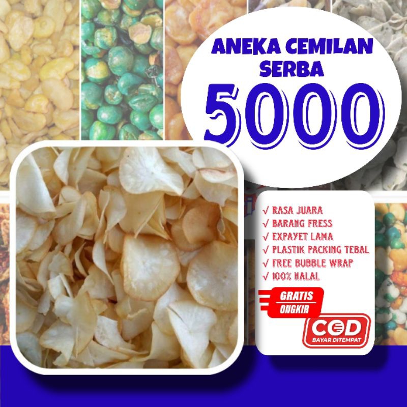 

keripik singkong serba 5000/keripik singkong/snack serba 5000/cemilan serba 5000