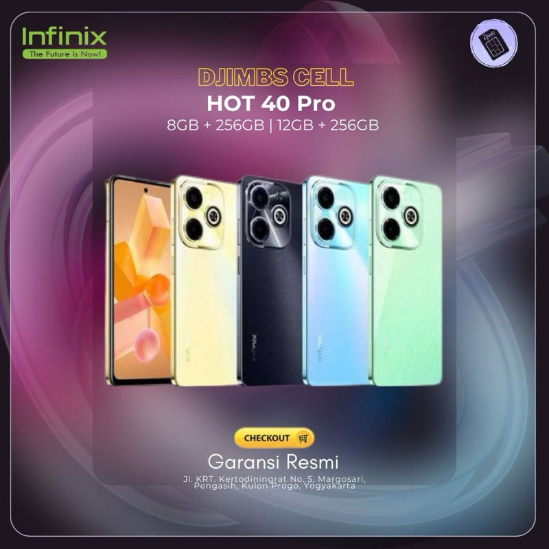 INFINIX HOT 40 Pro RAM 8GB INTERNAL 128GB | 256GB GARANSI RESMI HP MURAH GAMING