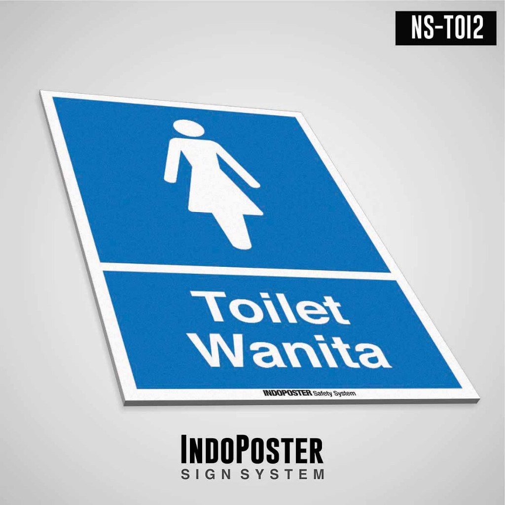 

Sign PVC Toilet / WC Wanita Perempuan Standar ISO 7001