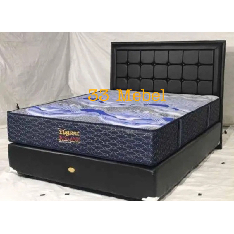 Kasur Mattrass Springbed Set Bigland  ELAGANT Set Divan Sandaran PROMO