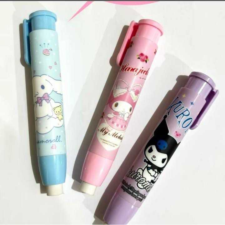 

READY PENGHAPUS MEKANIK KARAKTER SANRIO KUROMI CINAMOROL MELODY TIN TIN HELLO KITTY PENGHAPUS CETEKAN