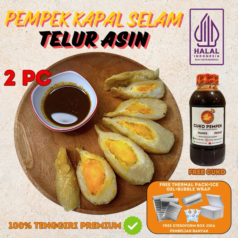 

[Halal] Pempek Kapal Selam Telur Asin Mpek Mpek Palembang Paket