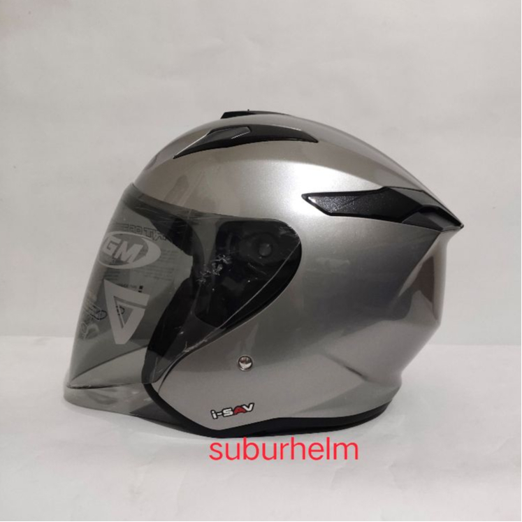 HELM  GM  KING  FIGHTER  SOLID   DARK GREY   HALF FACE  ORIGINAL