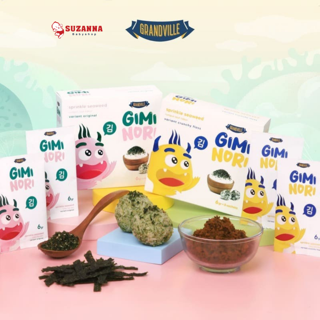 

Grandville Gimi Nori Rumput Laut Tabur 6 gr - Makanan Pelengkap