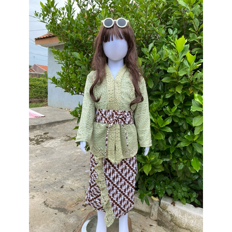 MIGU KEBAYA ANAK BROKAT HIJAB MUSLIM LENGAN PANJANG KEBAYA ANAK JAWA BAJU ADAT BALI JAWA BAGUS BAHAN