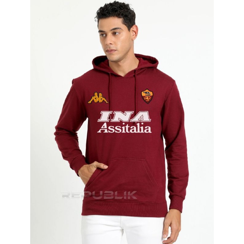 Hoodie Sweater Jaket ROMA RETRO 98/99 1998 1999 Casual High Quality Premium Jaket Hoodie/Sweater Hoo