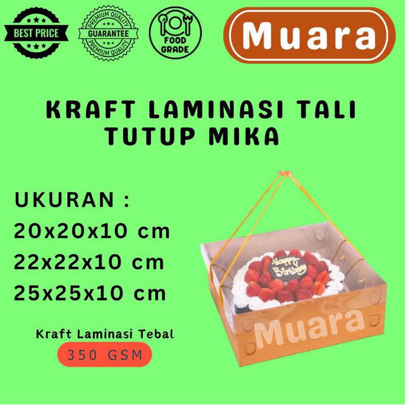 

DOS KRAFT LAMINASI TALI TUTUP MIKA PUDDING EVENT AGAR TINGGI 10CM / KARDUS / BOX / SOUVENIR / KUE KOTAK MIKA