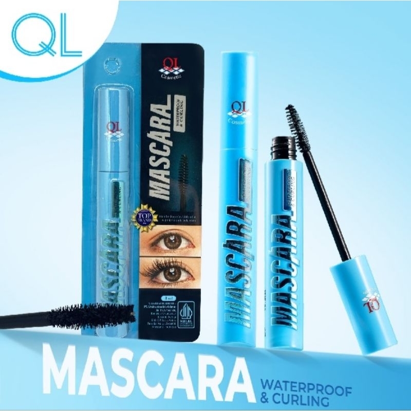 MASKARA DAN EYELINER ELENER ELINER QL CURLING WATERPROOF