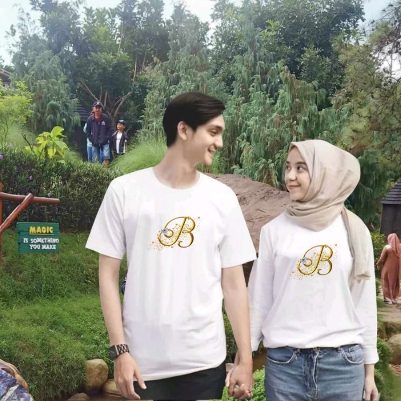 KAOS couple Pdlp Bgold lengan Panjang PENDEK DEWASA COWOK CEWEK SEPAKET SUDAH DAPAT 2BAJU