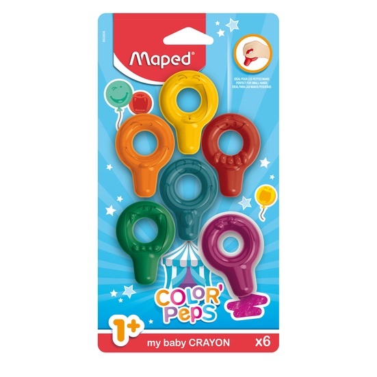 

Maped Baby Crayon 6 Color Peps Blister