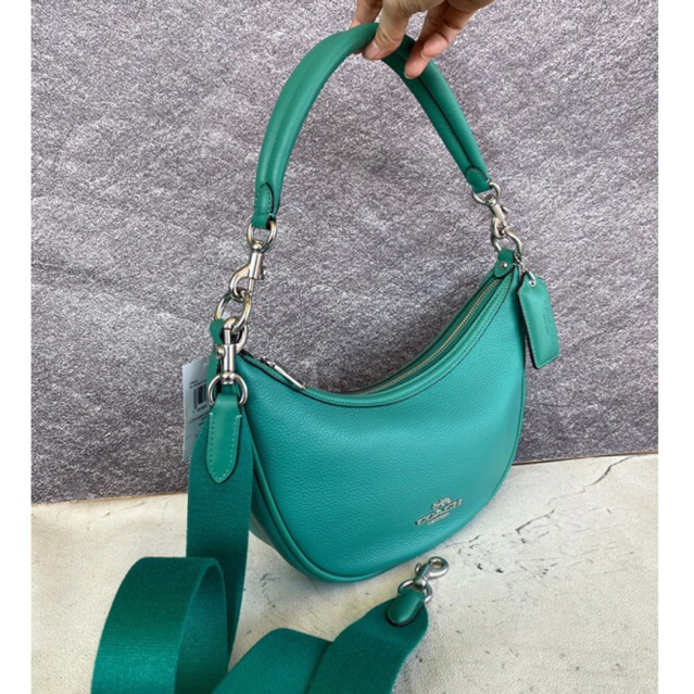 Tas Branded Wanita COACH Aria Hobo Shoulder Bag Leather Original Kulit