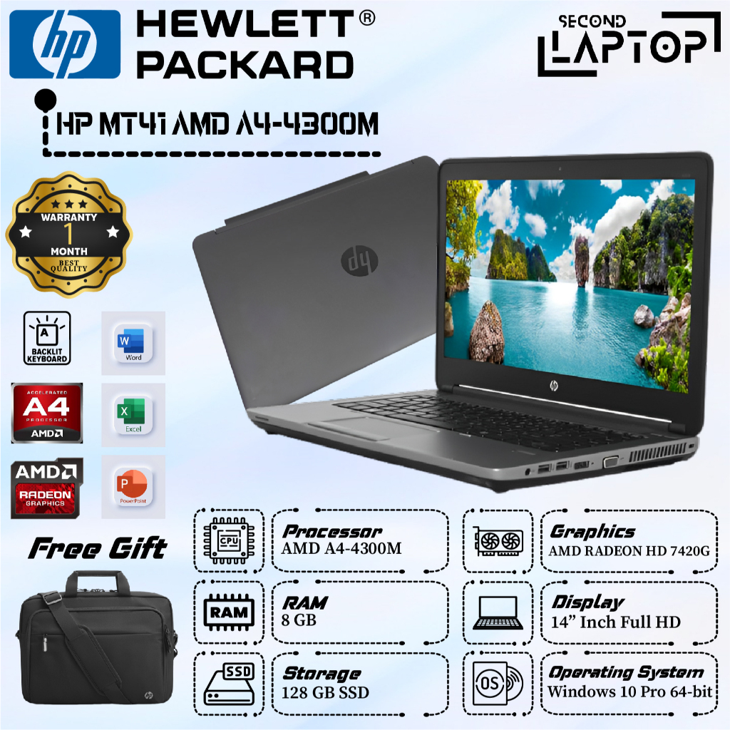 「SECOND LAPTOP」Laptop HP MT41 AMD A4 - 4300M AMD RADEON