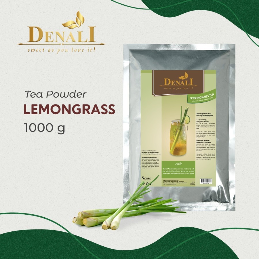 

Powder DENALI Rasa Lemongrass Tea 1 Kg Bubuk Minuman Cafe Perisa Teh Sereh Kualitas Premium