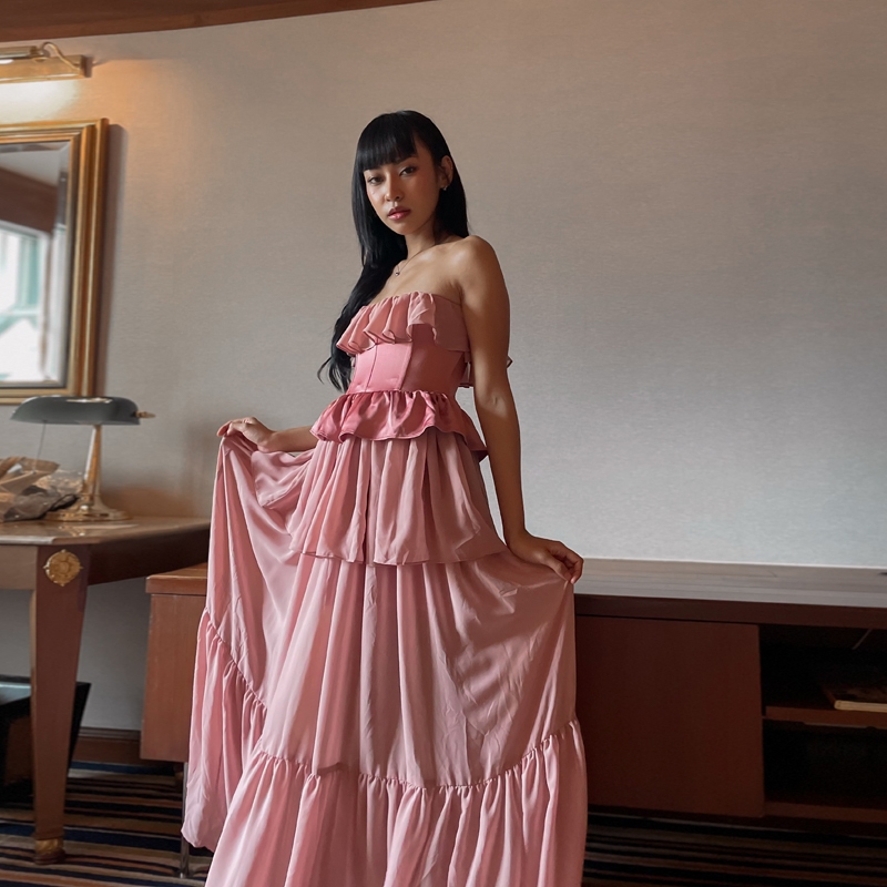 Or Fin Palace Dress // Dress korset sifon maxi.a