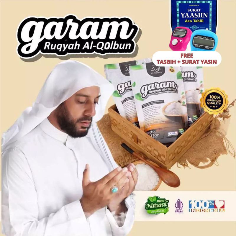 

Garam Ruqyah al-Qolbun original free tasbih kemasan 750gr