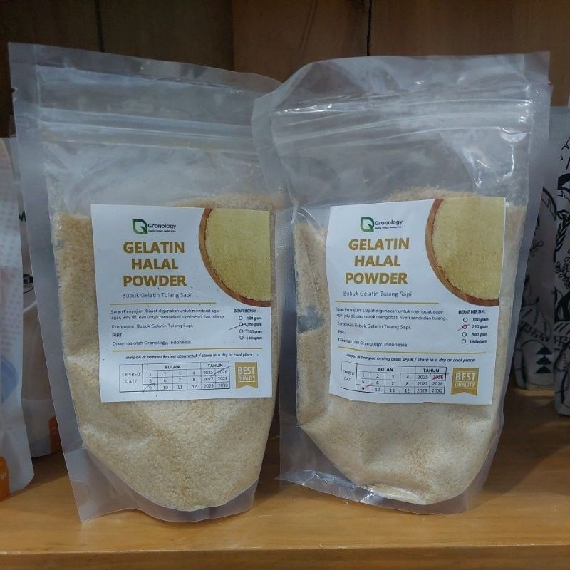 

Gelatin Halal Powder (Bubuk Gelatin Tulang Sapi) 250gr