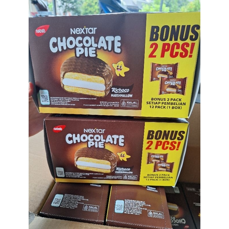 

Nextar Chocolate Pie Richoco Marsmellow ( 1box isi 12pcs + 2pcs)