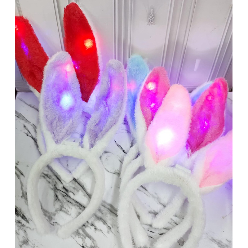 BANDO KELINCI BULU IMPORT LED / BANDO KUPING KELINCI LED / BANDO KELINCI LED
