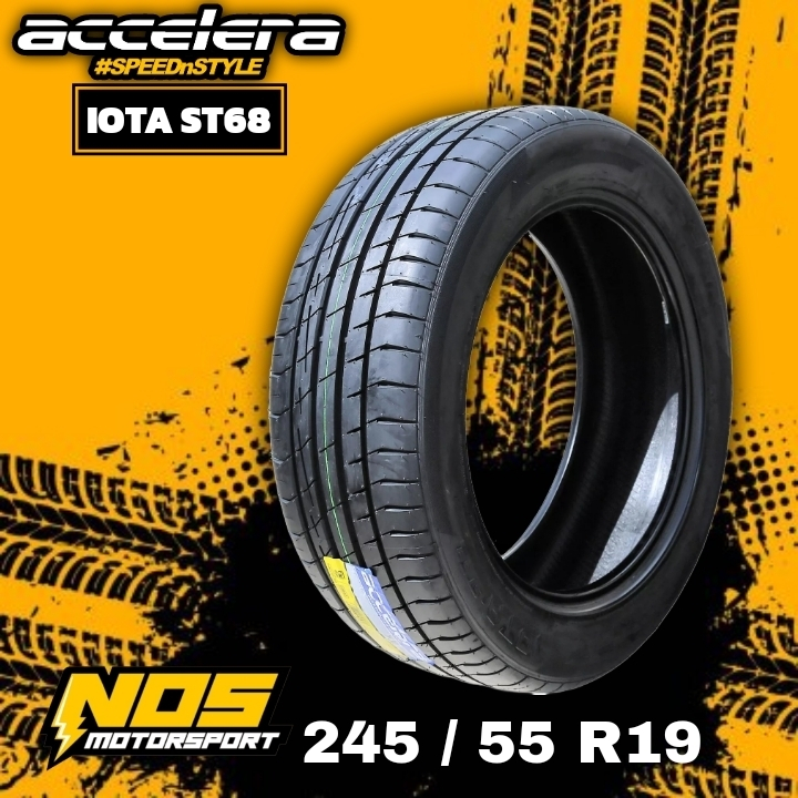 BAN MOBIL 245 55 R19 MERK ACCELERA TIPE IOTA ST68 BAN TUBLES 245/55 RING 19