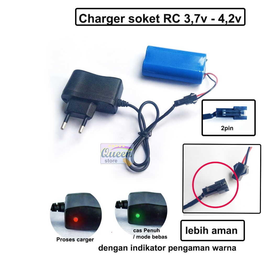charger mobil RC charger Senter Kepala / charger Senter SWATT / Charger senter kepala 3,5mm