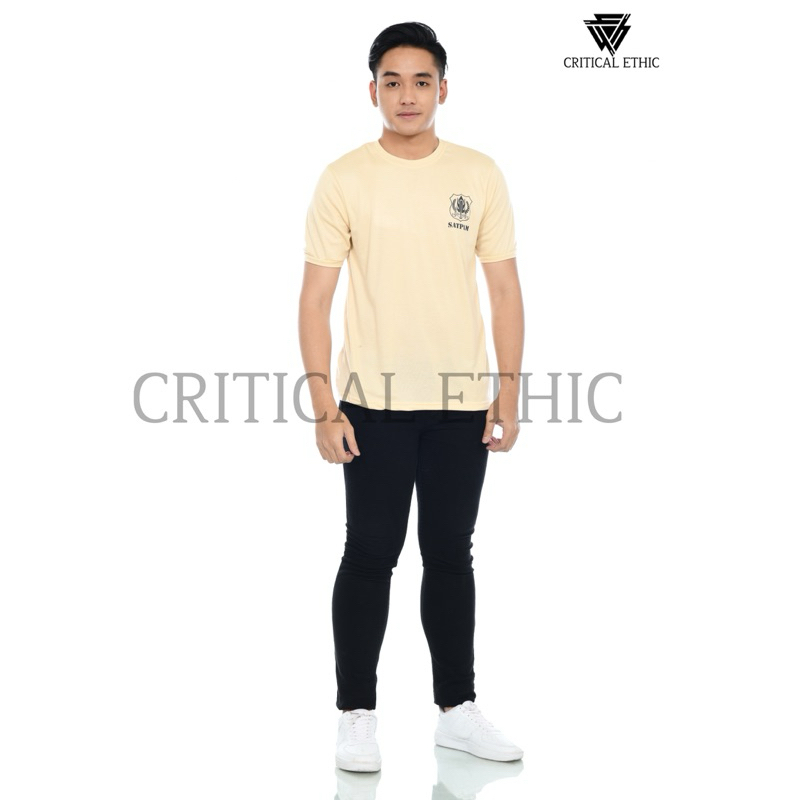 KAOS SATPAM CREAM KAOS LENGAN PENDEK SATPAM CREAM