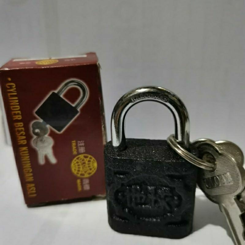 #MAU# Gembok Globe Hitam Ukuran 30mm Kunci Gantung Gembok Kunci Pagar Rumah Kantor Pintu Ruangan Kop