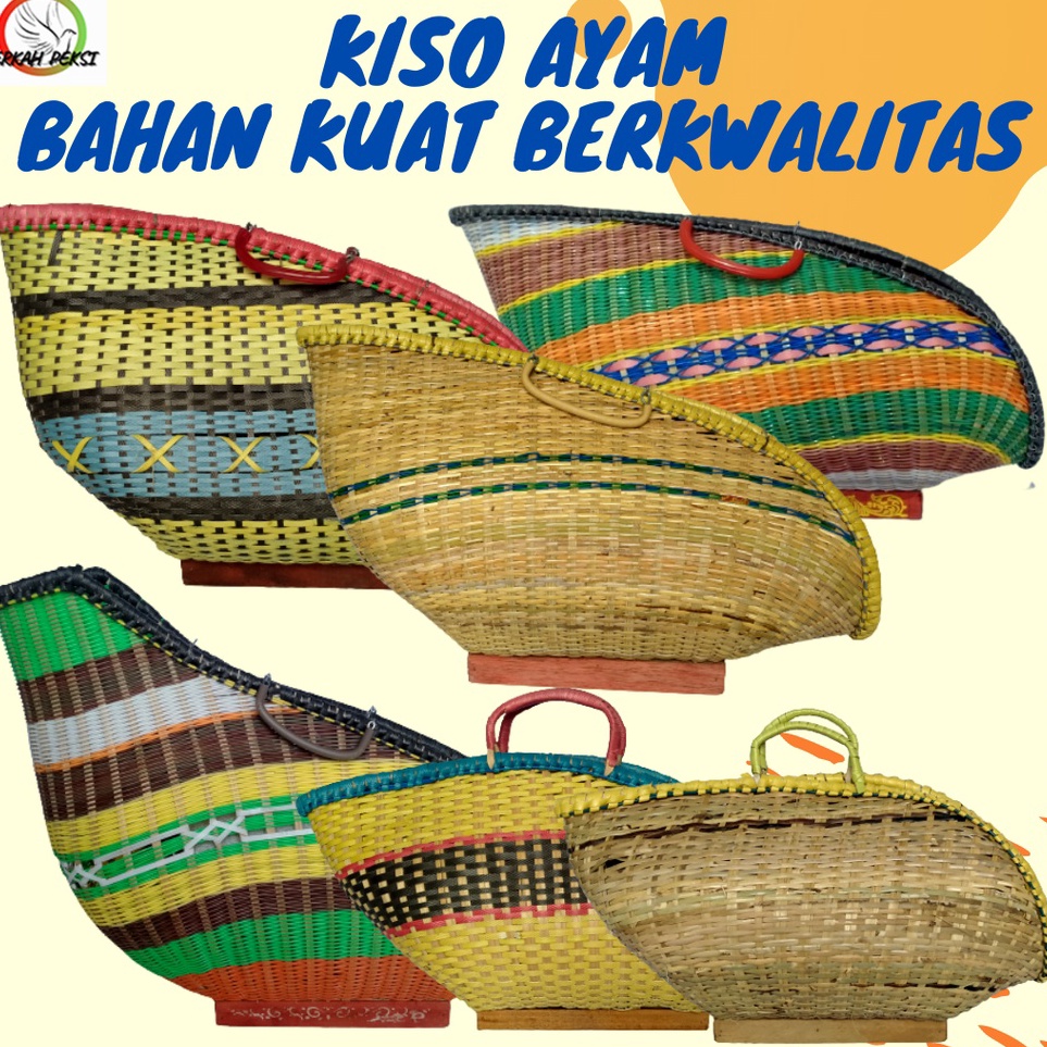 Sedang Ramai  TAS KISO AYAM FIBER ROTAN BAMBU UKURAN JUMBO BESAR KISO PELUNG KISO BANGKOK BAHAN KUAT