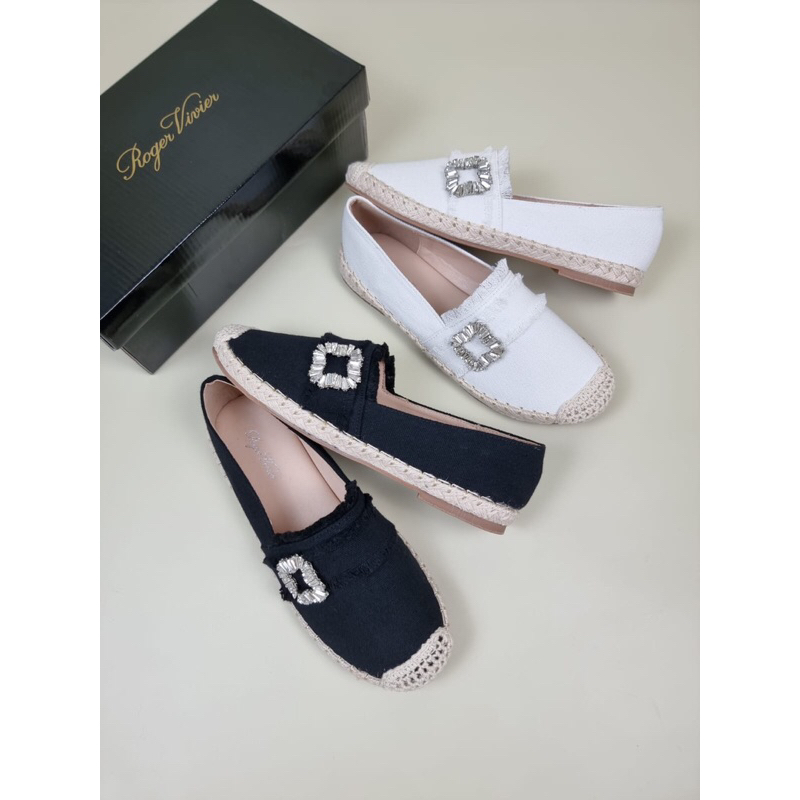 Sepatu wanita Roger Vivier Espadrilles flat Import