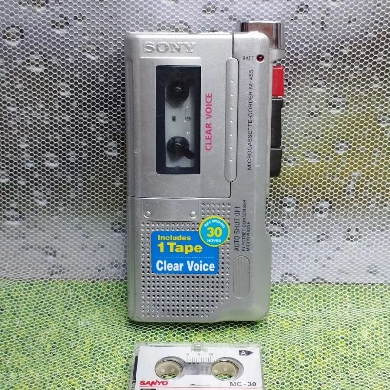 Micro Cassette Corder SONY M-455 Mini Tape Recorder
