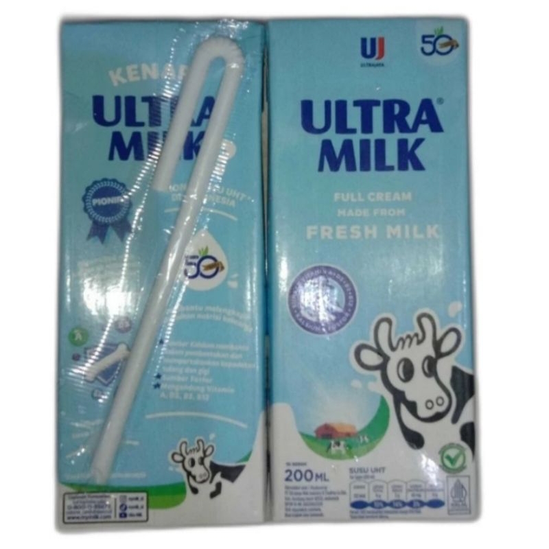 Ultra Milk Full Cream 200Ml, Ultra Milk Cokelat 200Ml, Ultra Milk Stroberi 200Ml