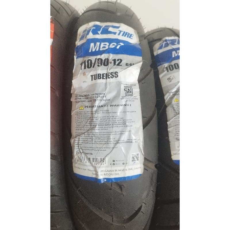 ban luar scoopy belakang merk IRC ring 12 110/90