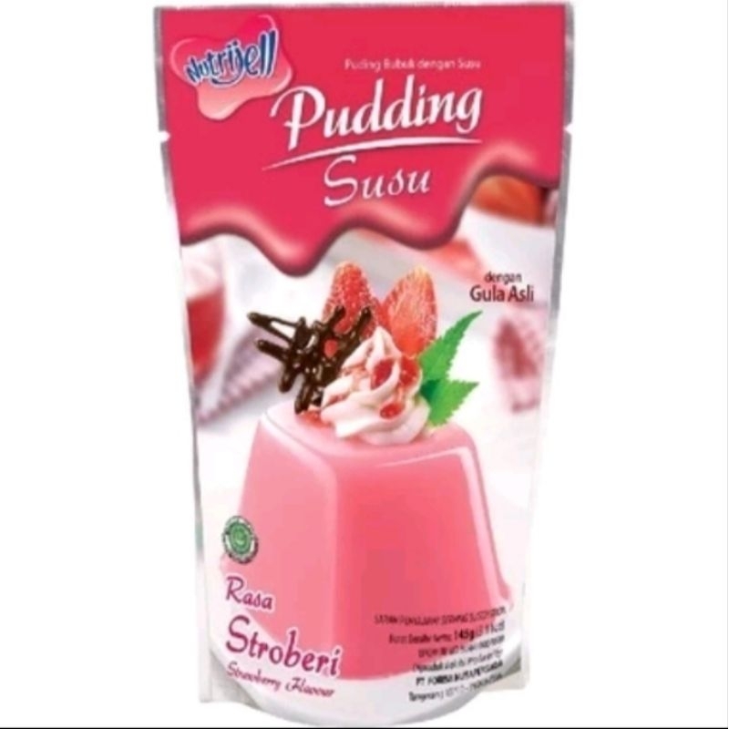 

Puding Susu Nutrijel Rasa Stroberi