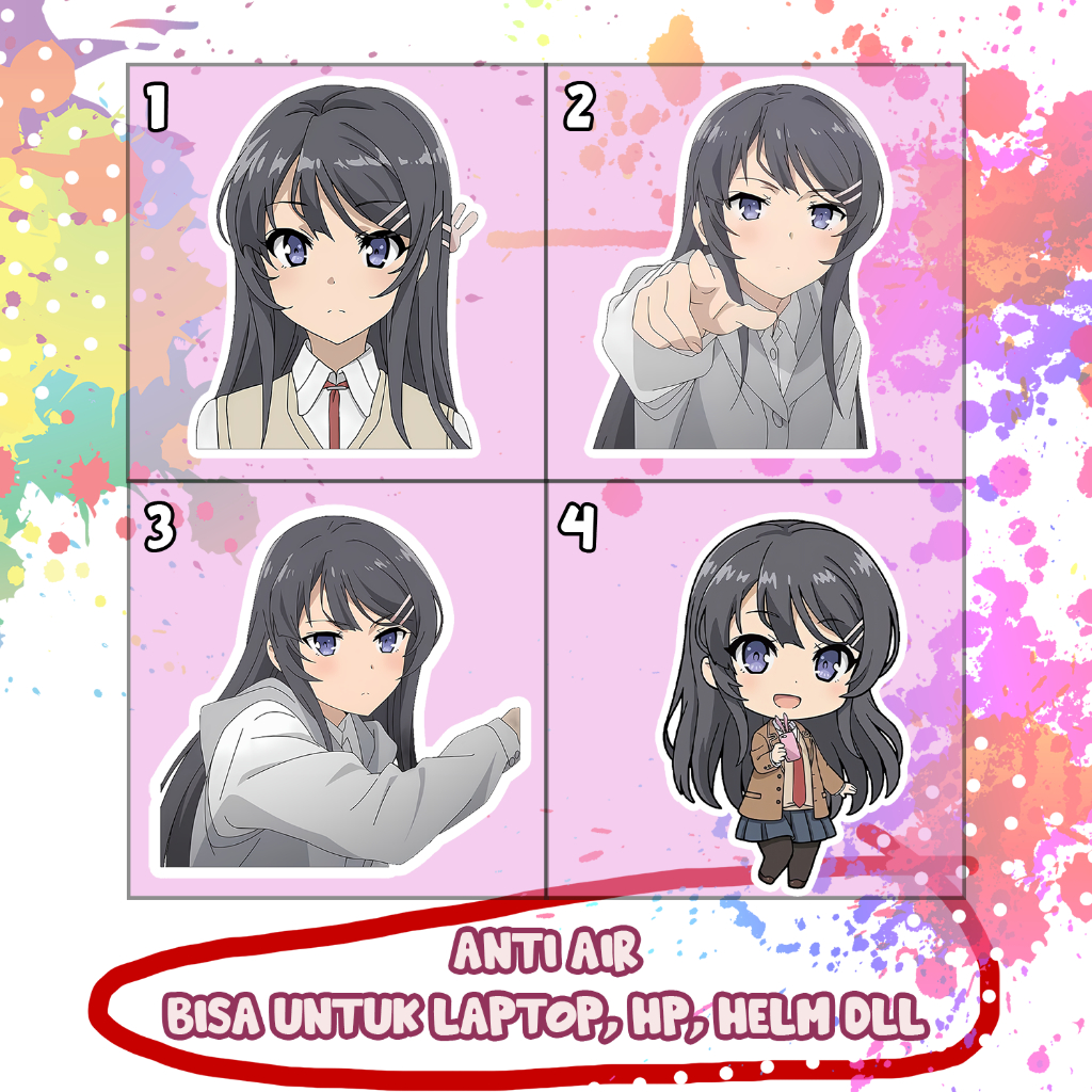 

Stiker Mai Sakurajima Seishun buta yarou, Sticker Lucu Murah