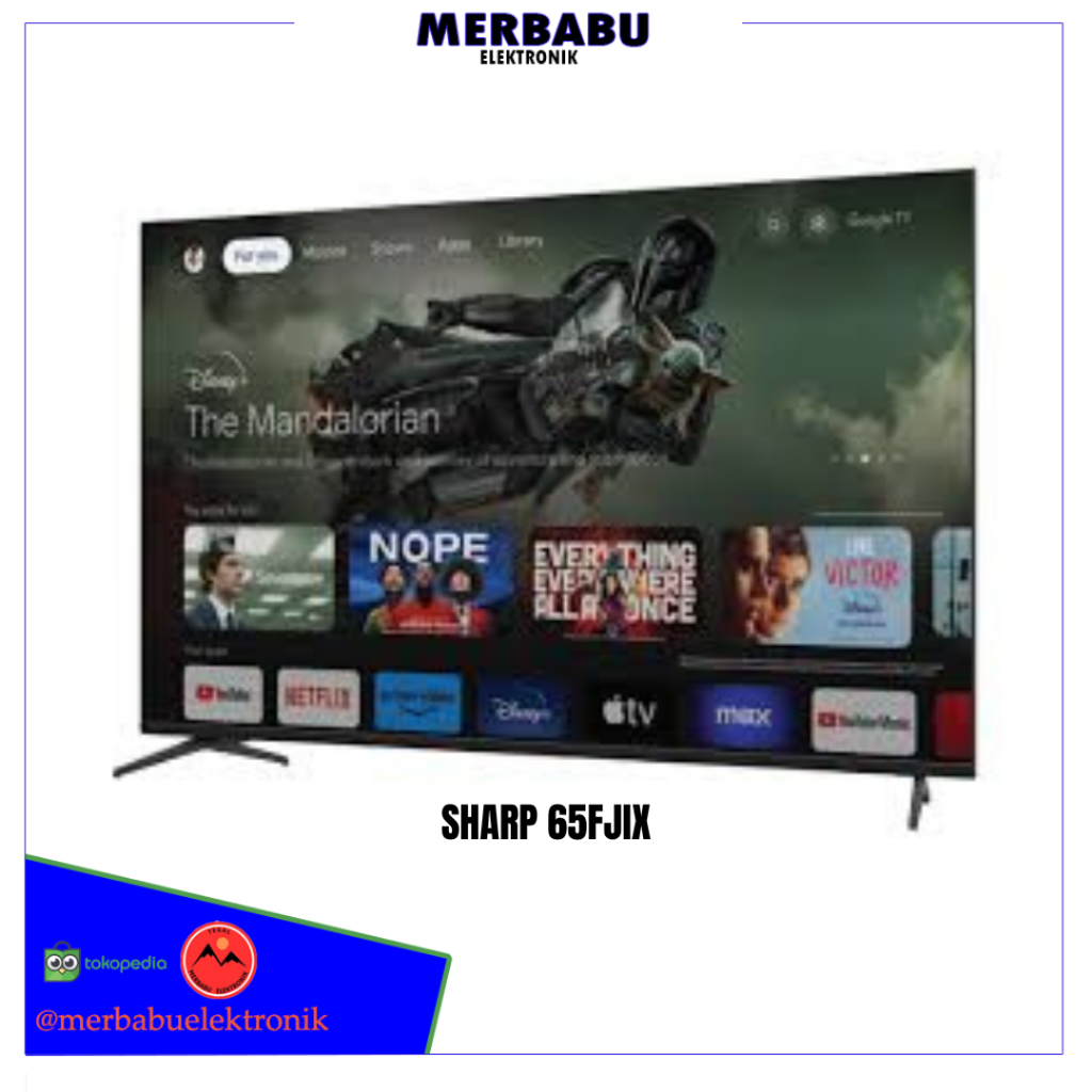 SHARP 55FJIX GOOGLE TV UHD 55 INCH FJ SERIES GARANSI RESMI SHARP