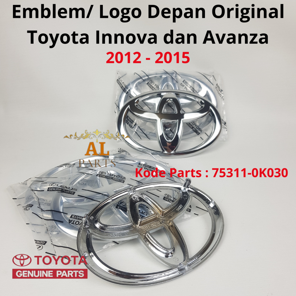 Toyota Emblem Logo Depan Original Toyota Innova Dan Avanza 2012-2015 Kode parts: 75311-0K030/ Logo G