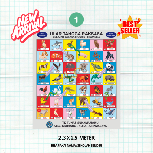 Nirwana Ular Tangga Raksasa | Ular Tangga Jumbo | Mainan Edukasi Ular Tangga Besar